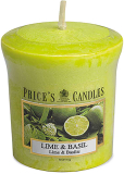 Price´s Candles Lime & Basil 55 g votivní svíčka