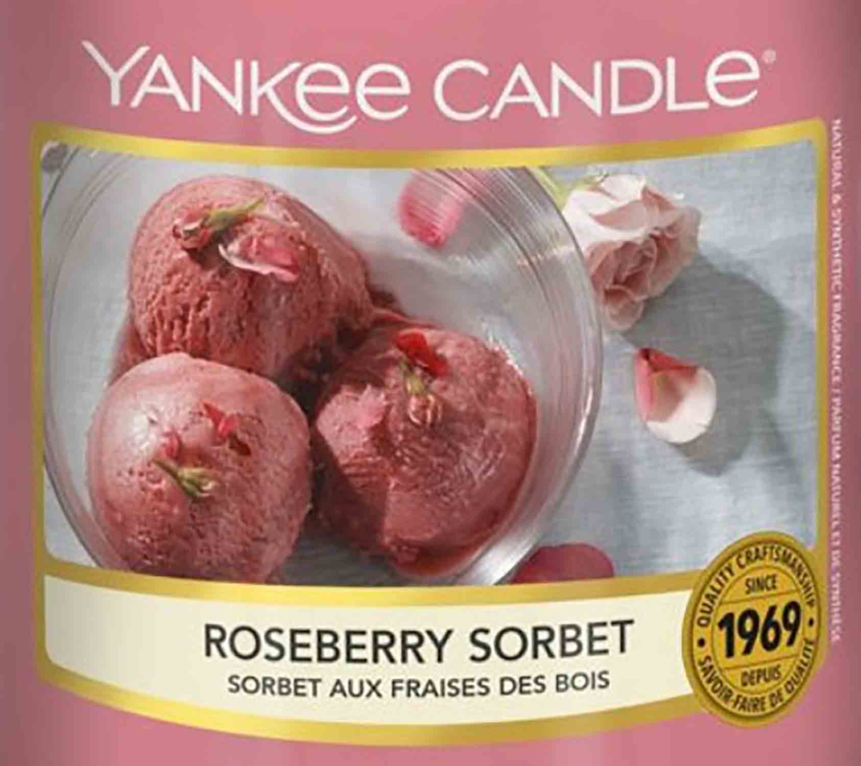 Yankee Candle Roseberry Sorbet 22 g - Crumble vosk