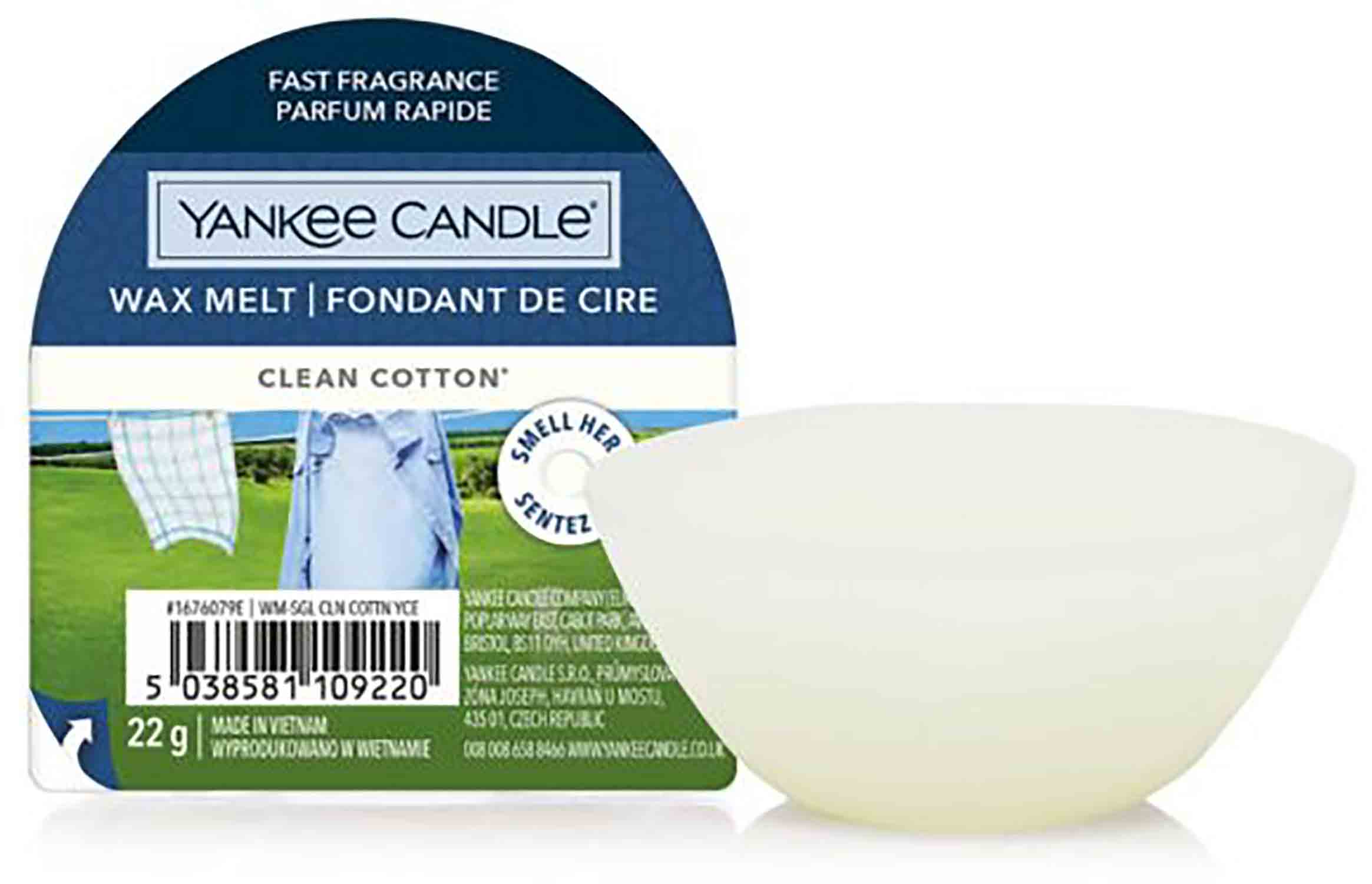 Yankee Candle Clean Cotton 22g vonný vosk