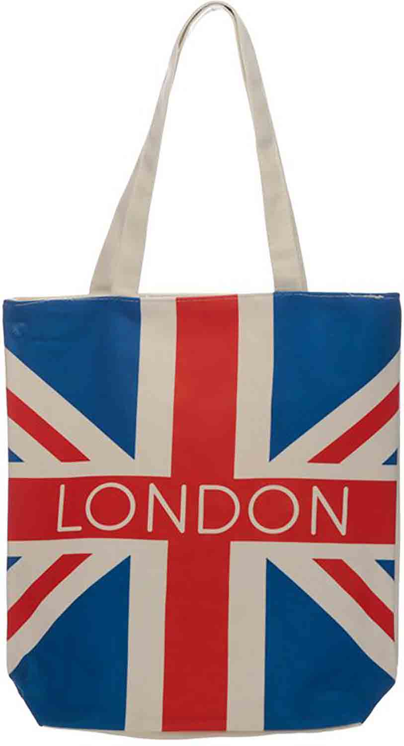 Látková taška se zipem Londýn Union Jack