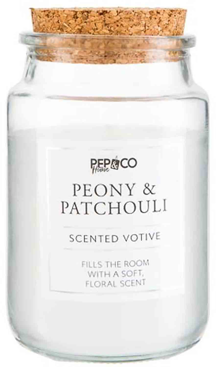 Peony & Patchouli svíčka s korkem