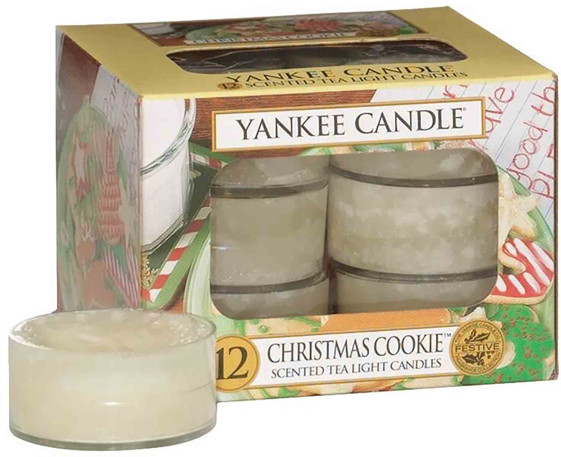 Yankee Candle Christmas Cookie - 12 kusů čajové svíčky