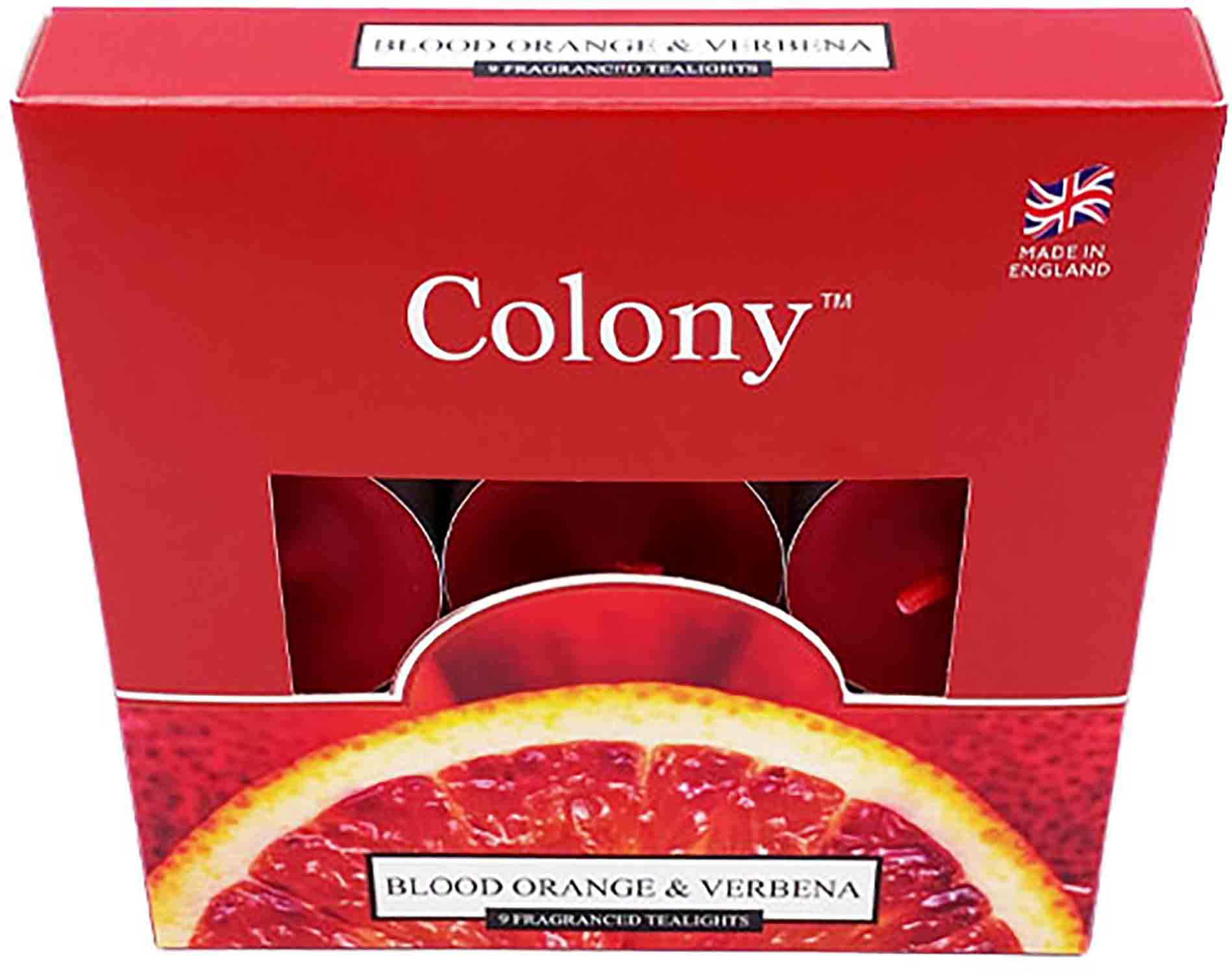 Čajové svíčky Colony Blood Orange & Verbena 9 kusů