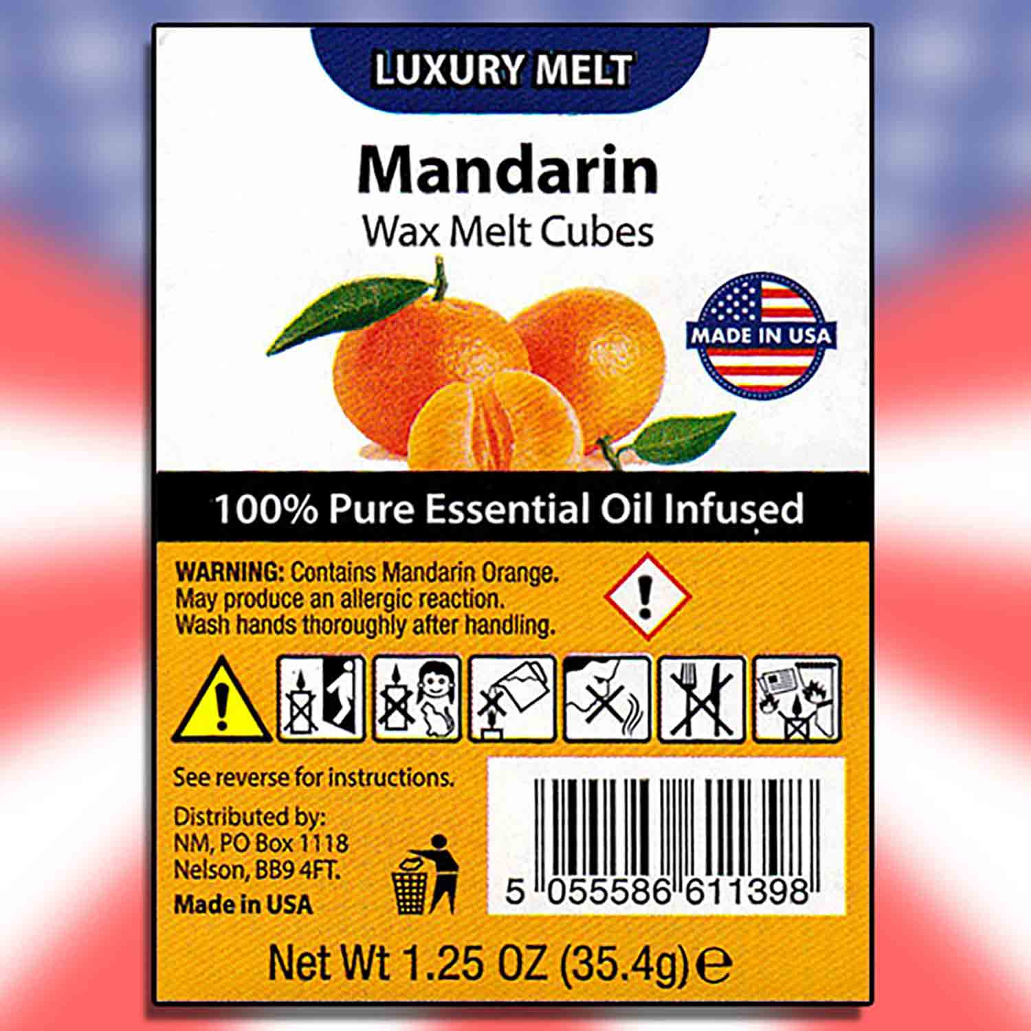 Mandarin Vonný vosk 6 kusů