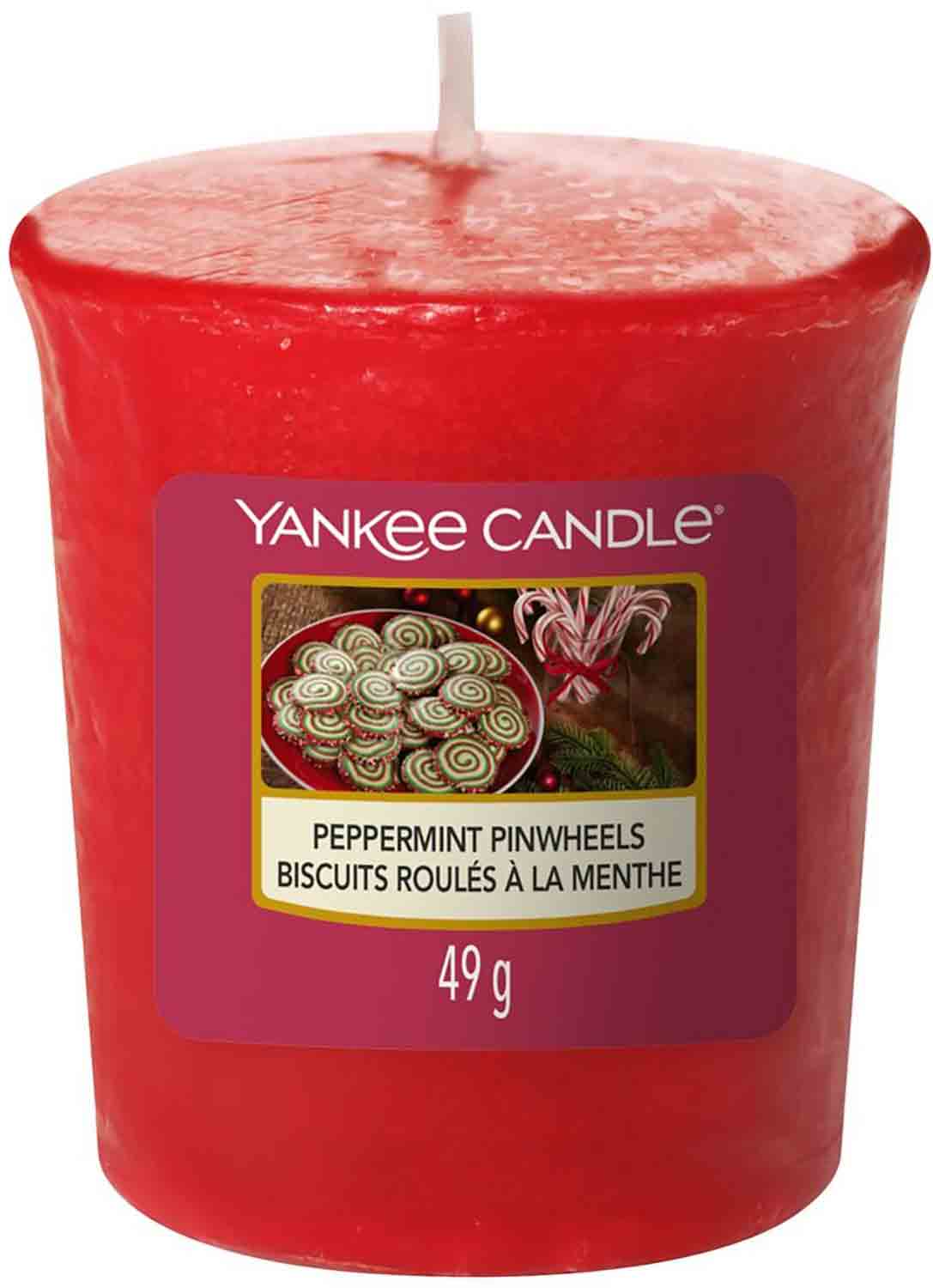 Yankee Candle Peppermint Pinwheels 49 g votivní svíčka