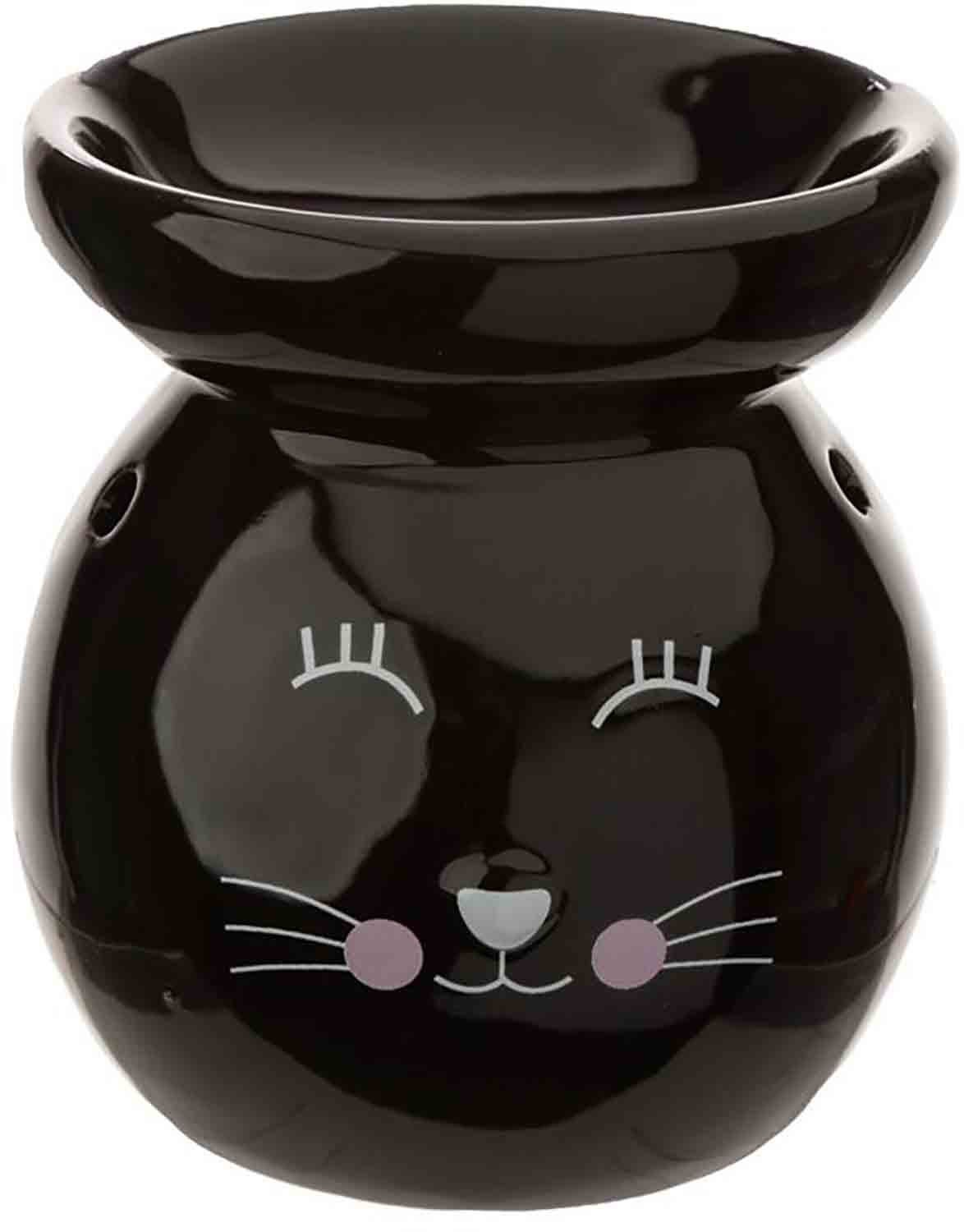 Aromalampa keramická Kočka černá