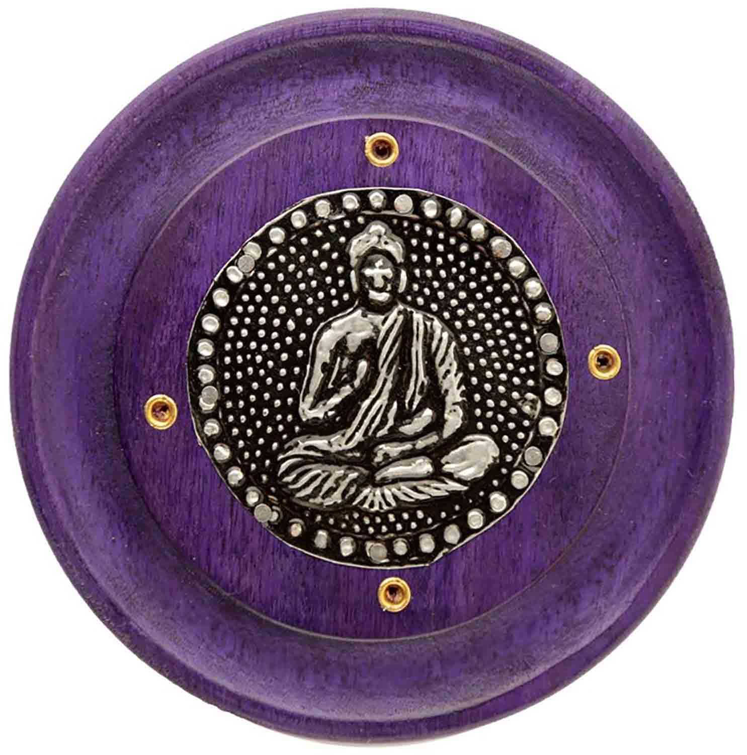 Stojan na vonné tyčinky Buddha fialový
