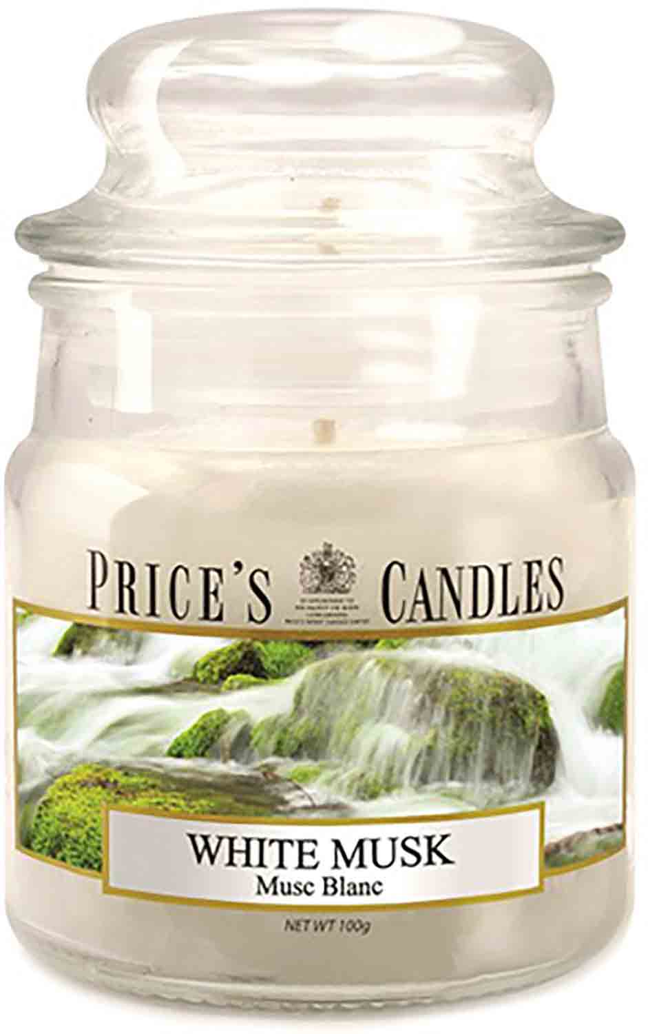 Price´s Candles White Musk 100 g vonná svíčka