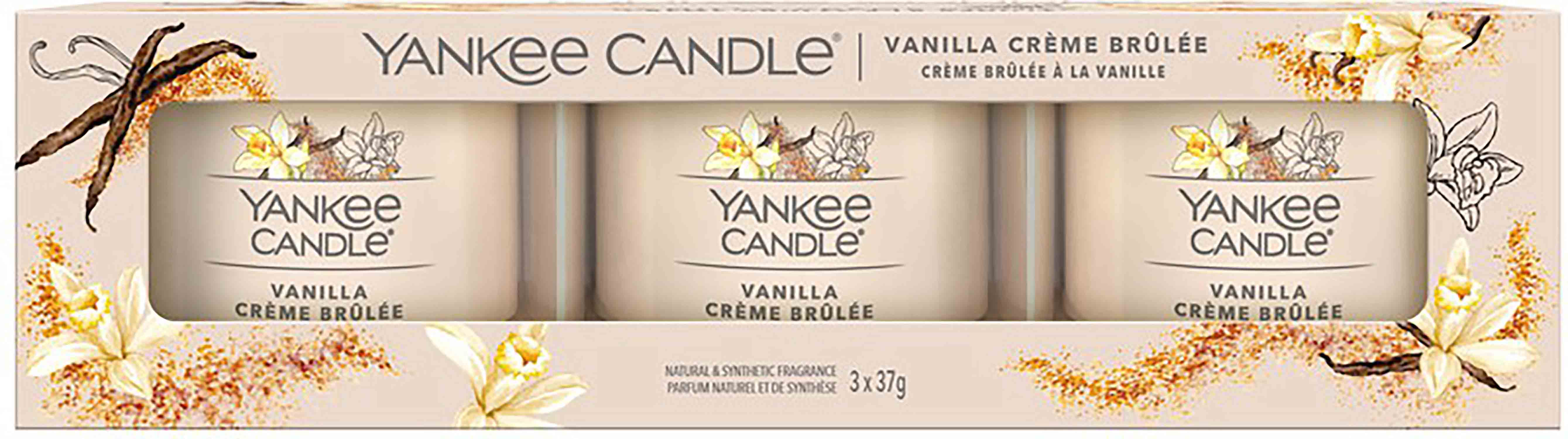 Yankee Candle Vanilla Crème Brulee sada votivních svíček