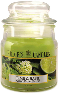 Price´s Candles Lime & Basil 100 g vonná svíčka