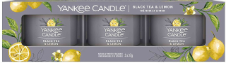 Yankee Candle Black Tea & Lemon sada votivních svíček